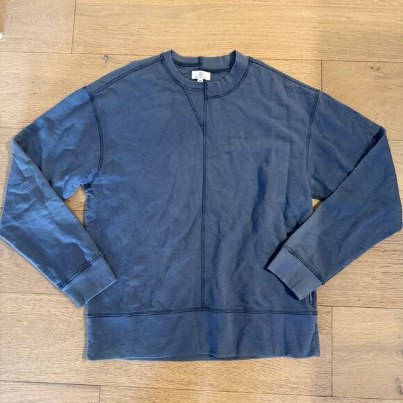 ADRIANO GOLDSCHMIED Mens long sleeve crew neck sweater blue size medium m8 - Picture 1 of 4